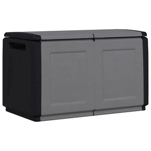 Garten-Aufbewahrungsbox 96x53x57 cm 230 L Dunkelgrau Schwarz
