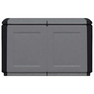 Garten-Aufbewahrungsbox 96x53x57 cm 230 L Dunkelgrau Schwarz