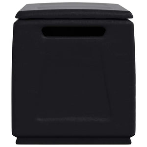 Garten-Aufbewahrungsbox 96x53x57 cm 230 L Dunkelgrau Schwarz