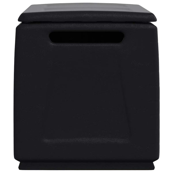 Garten-Aufbewahrungsbox 96x53x57 cm 230 L Dunkelgrau Schwarz