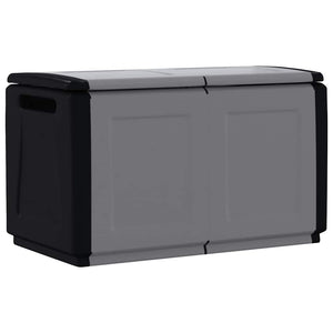 Garten-Aufbewahrungsbox 96x53x57 cm 230 L Dunkelgrau Schwarz