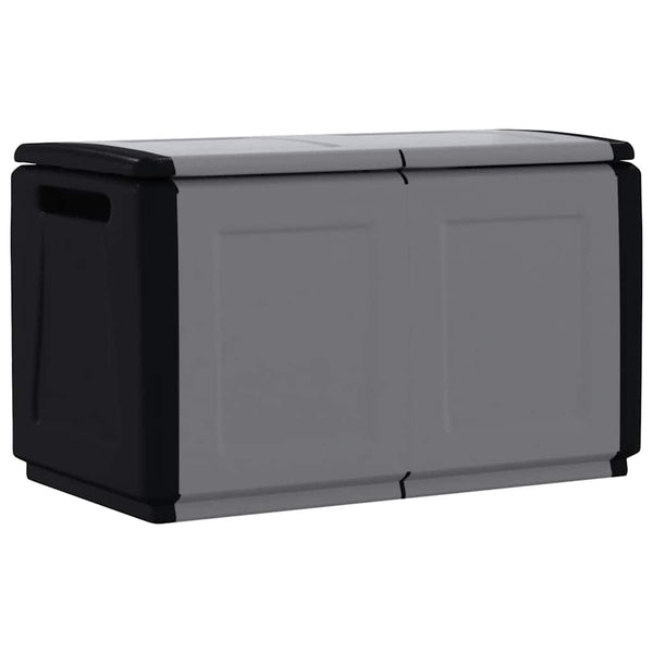 Garten-Aufbewahrungsbox 96x53x57 cm 230 L Dunkelgrau Schwarz