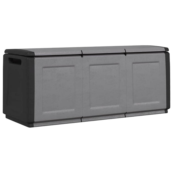 Garten Aufbewahrungsbox 138x53x57 cm 330 L Dunkelgrau Schwarz