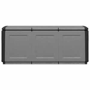 Garten Aufbewahrungsbox 138x53x57 cm 330 L Dunkelgrau Schwarz