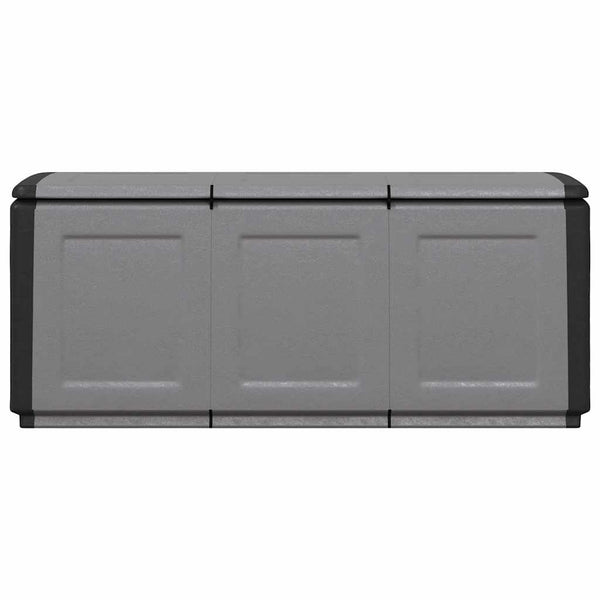 Garten Aufbewahrungsbox 138x53x57 cm 330 L Dunkelgrau Schwarz