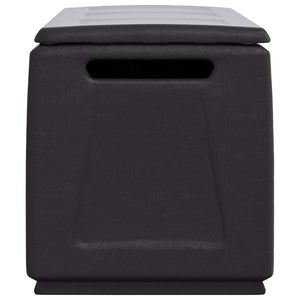 Garten Aufbewahrungsbox 138x53x57 cm 330 L Dunkelgrau Schwarz