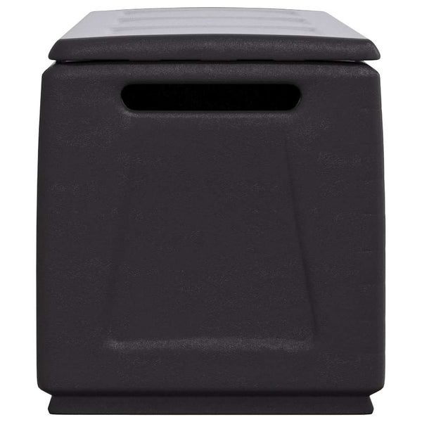 Garten Aufbewahrungsbox 138x53x57 cm 330 L Dunkelgrau Schwarz