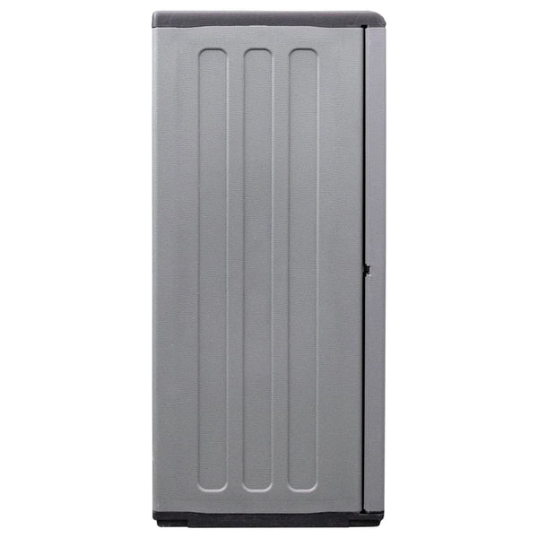 Garten-Aufbewahrungsschrank Grau Schwarz 68x37x84 cm PP