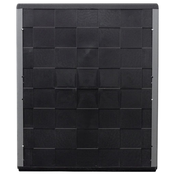 Garten-Aufbewahrungsschrank Grau Schwarz 68x37x84 cm PP