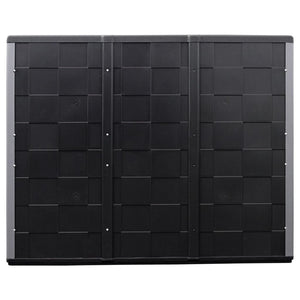 Gartenschrank Grau und Schwarz 102x37x84 cm PP