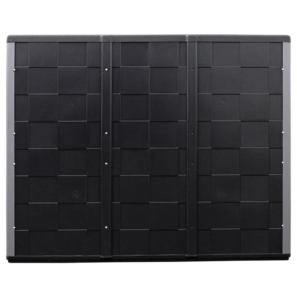 Gartenschrank Grau und Schwarz 102x37x84 cm PP