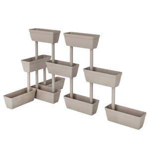 Pflanzkübel 3-tlg. 100 cm Taupe