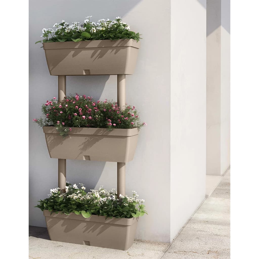 Pflanzkübel 3-tlg. 100 cm Taupe