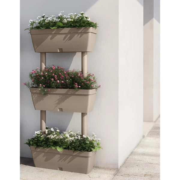 Pflanzkübel 3-tlg. 100 cm Taupe