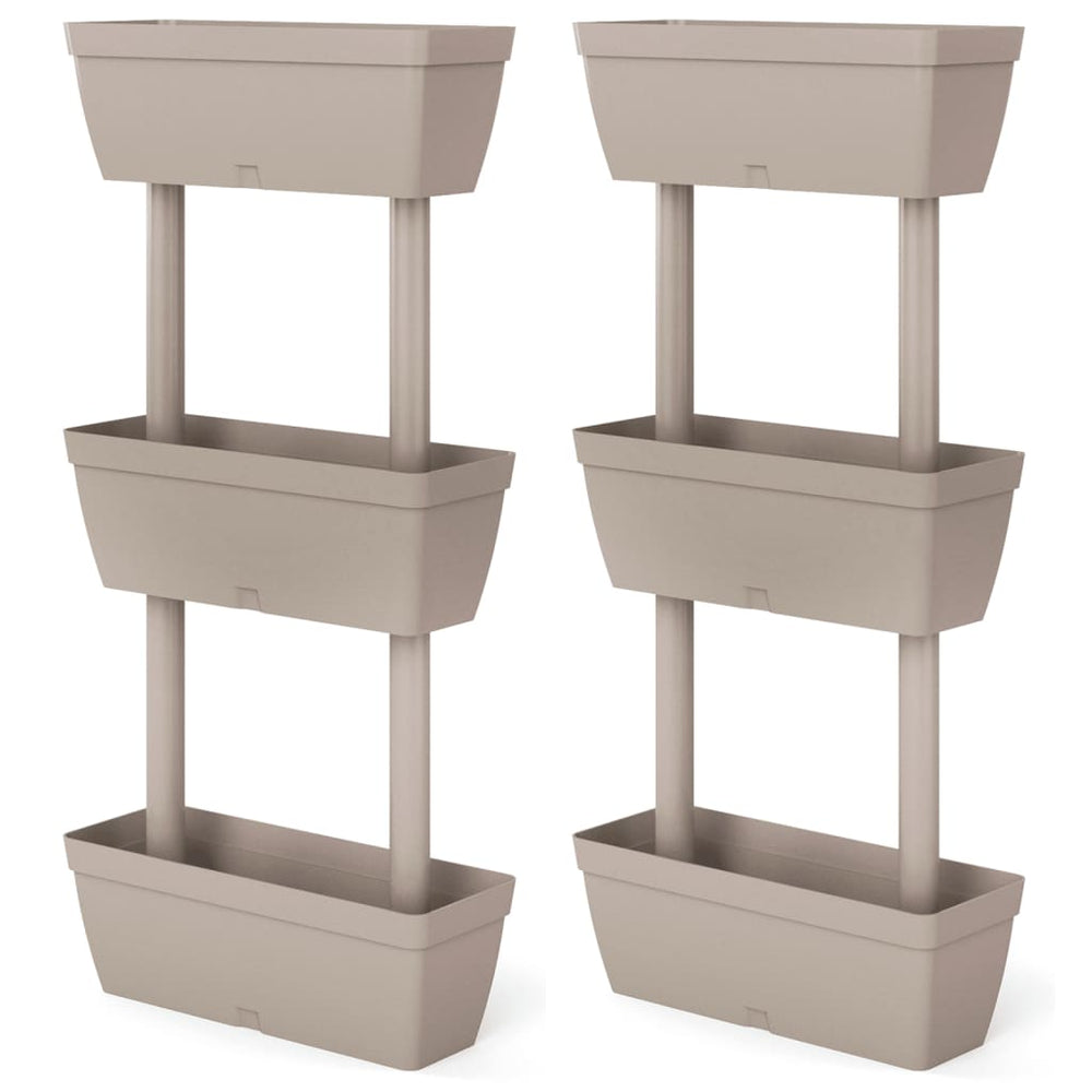 Pflanzkübel 6-tlg. 100 cm Taupe