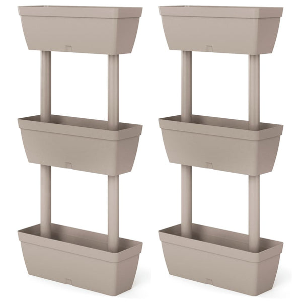 Pflanzkübel 6-tlg. 100 cm Taupe