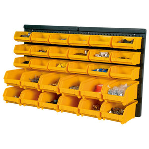 32-tlg. Sichtlagerboxen-Set Gelb und Schwarz
