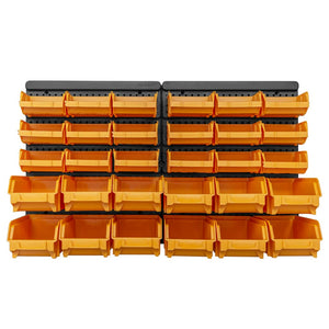 32-tlg. Sichtlagerboxen-Set Gelb und Schwarz