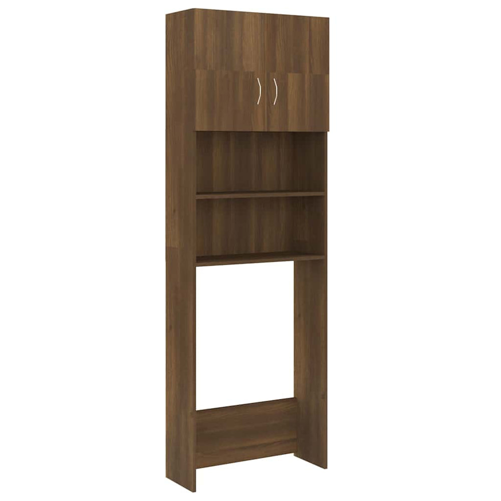 Waschmaschinenschrank Braun Eiche 64x25,5x190 cm