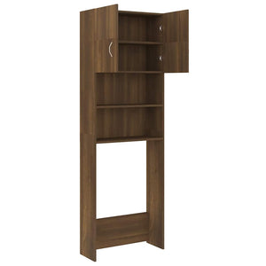 Waschmaschinenschrank Braun Eiche 64x25,5x190 cm