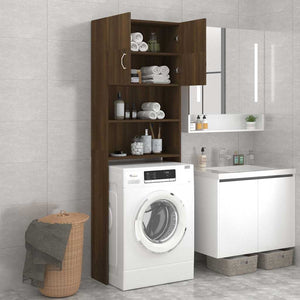 Waschmaschinenschrank Braun Eiche 64x25,5x190 cm