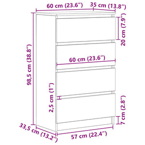 Sideboard Räuchereiche 60 cm