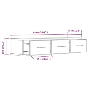 Wandschrank Räuchereiche 88 cm