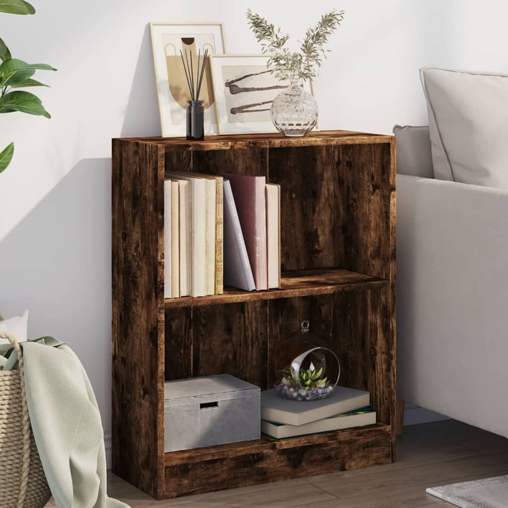 vidaXL Bibliothèque Chêne fumé 60x24x76 cm Bois d'ingénierie
