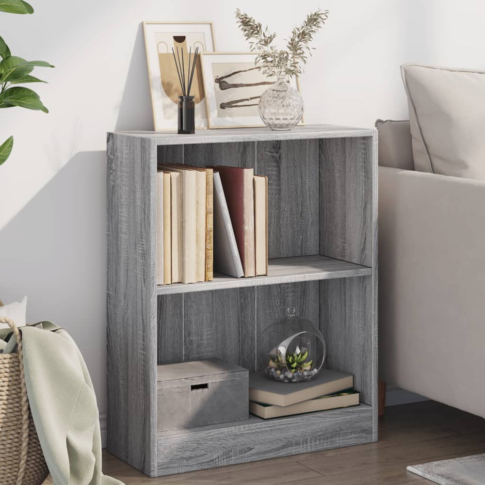 vidaXL Bibliothèque gris Sonoma 60x24x76 cm Bois d'ingénierie
