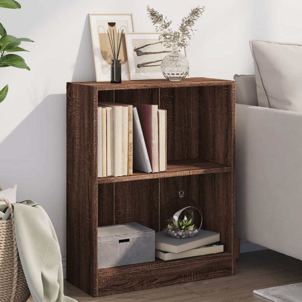 vidaXL Bibliothèque marron aspect chêne 60x24x76 cm bois d'ingénierie