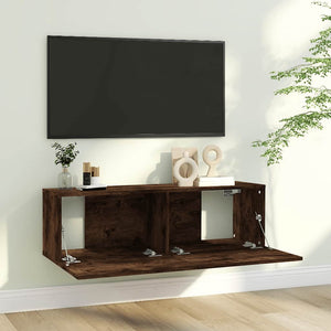 TV-Wandschrank Räuchereiche 100x30x30 cm