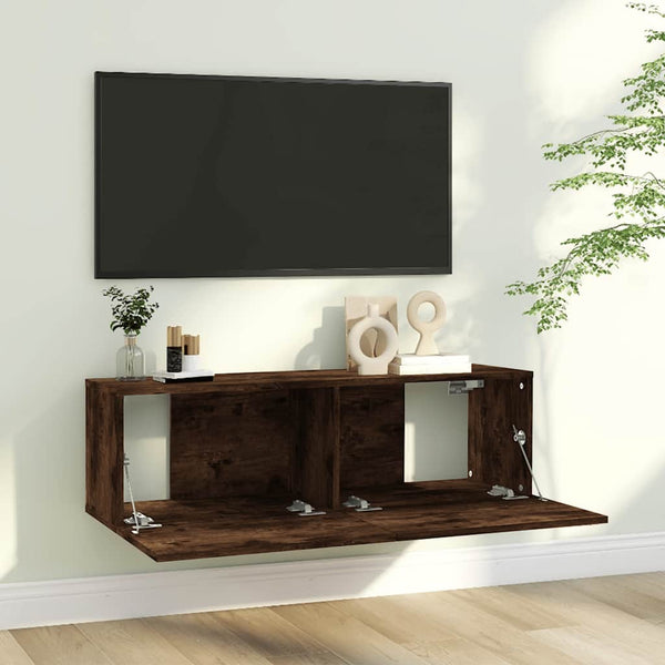 TV-Wandschrank Räuchereiche 100x30x30 cm