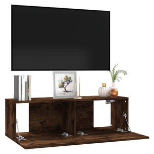 TV-Wandschrank Räuchereiche 100x30x30 cm
