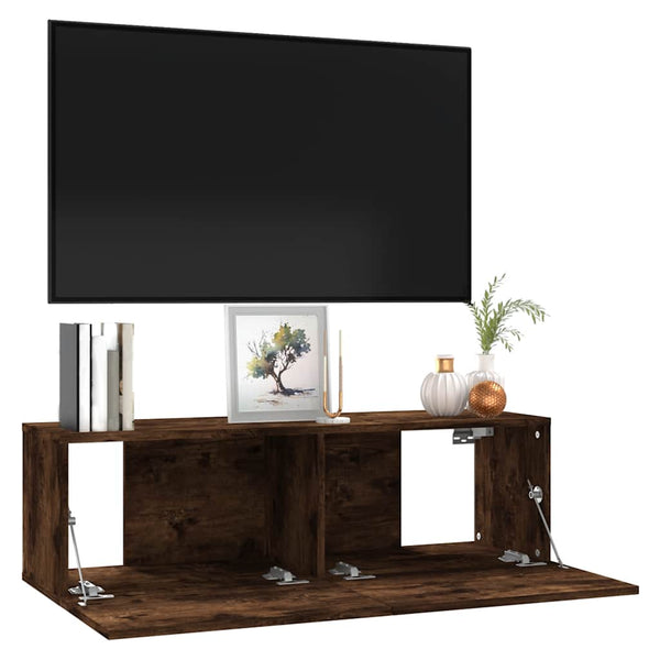 TV-Wandschrank Räuchereiche 100x30x30 cm