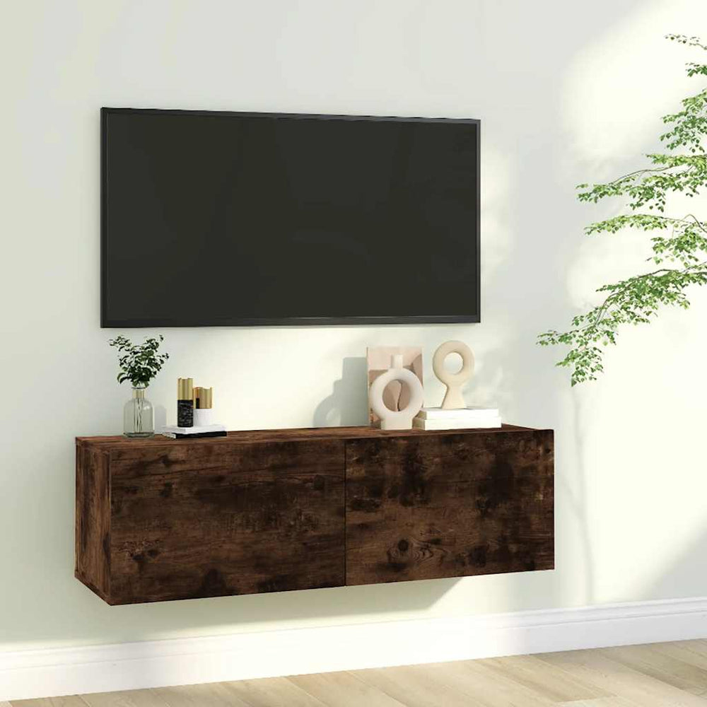 TV-Wandschrank Räuchereiche 100x30x30 cm