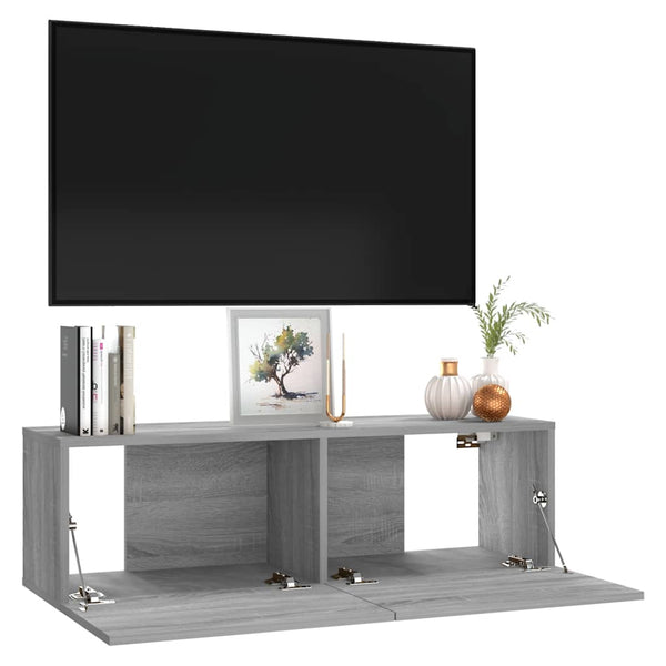 TV-Wandschrank Grau Sonoma 100x30x30 cm