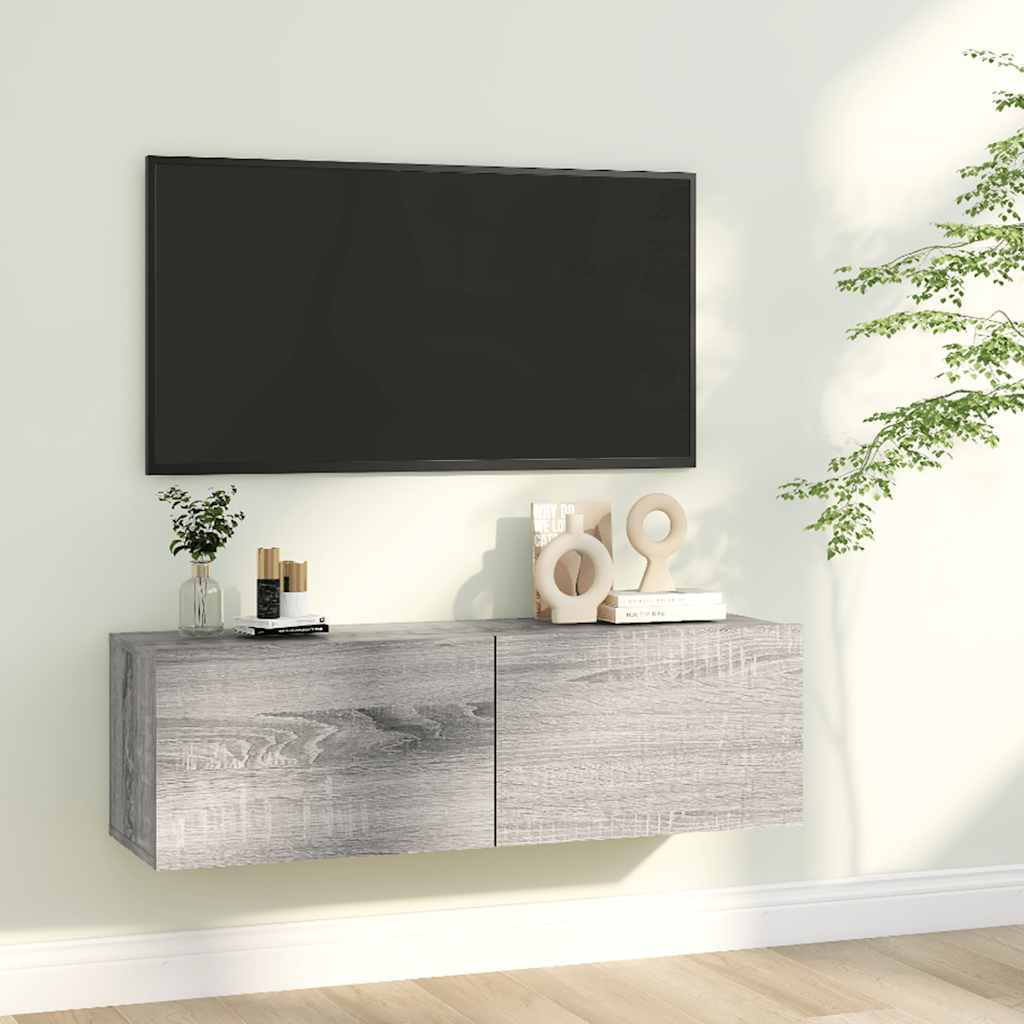 TV-Wandschrank Grau Sonoma 100x30x30 cm