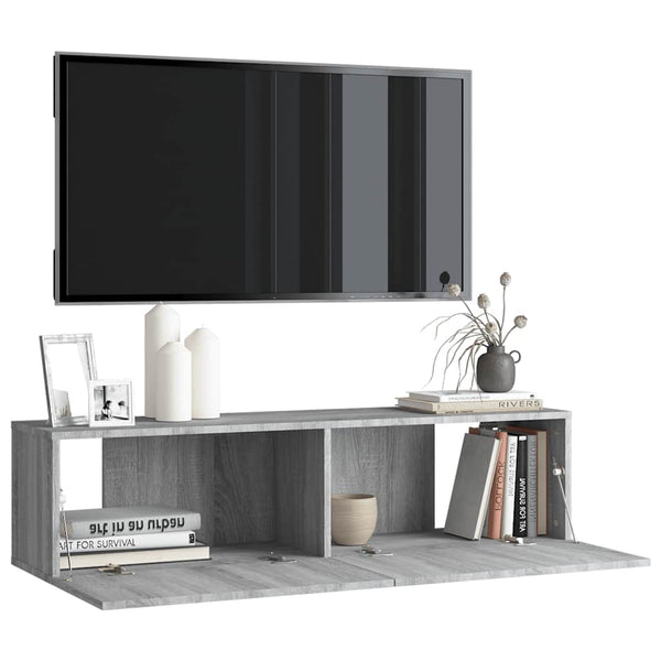 TV-Wandschrank Grau Sonoma 120 cm