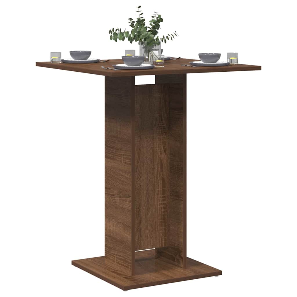 Bistrotisch Braun Eichenoptik 60x60 cm