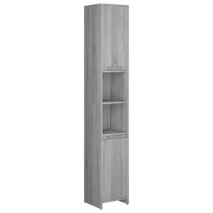 Badezimmerschrank Grau Sonoma 30x30x183,5 cm