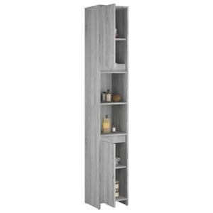 Badezimmerschrank Grau Sonoma 30x30x183,5 cm