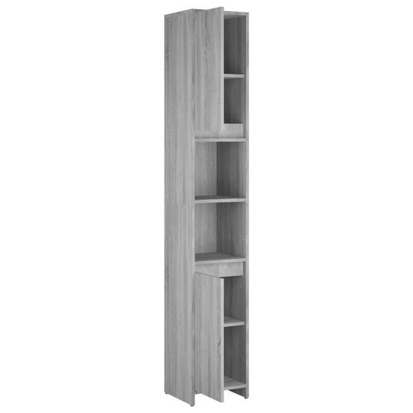 Badezimmerschrank Grau Sonoma 30x30x183,5 cm