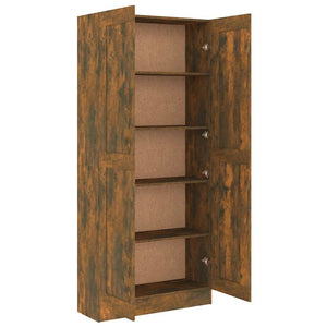 Bücherschrank Räuchereiche, 185,5 cm hoch