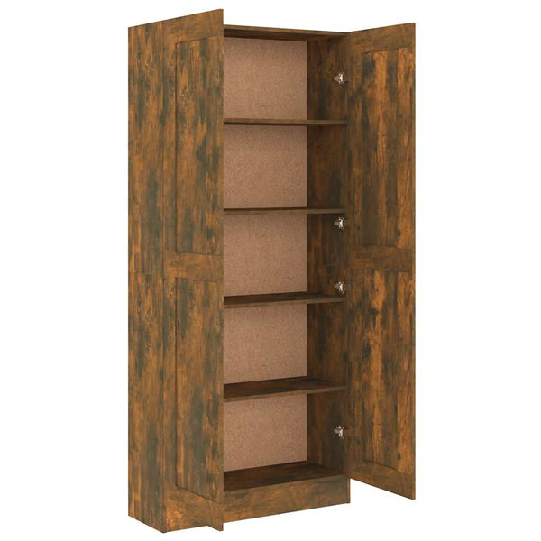 Bücherschrank Räuchereiche, 185,5 cm hoch