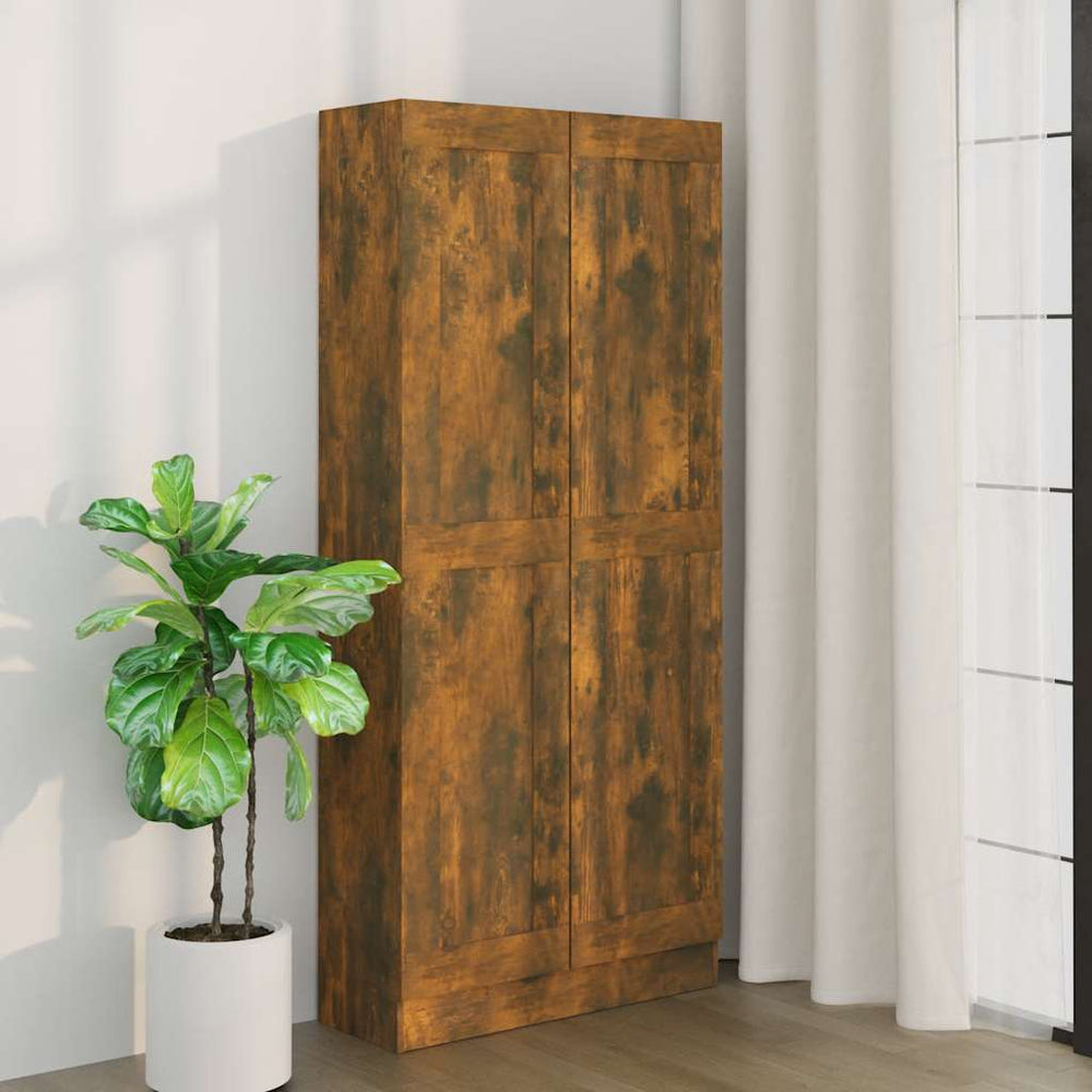 Bücherschrank Räuchereiche, 185,5 cm hoch