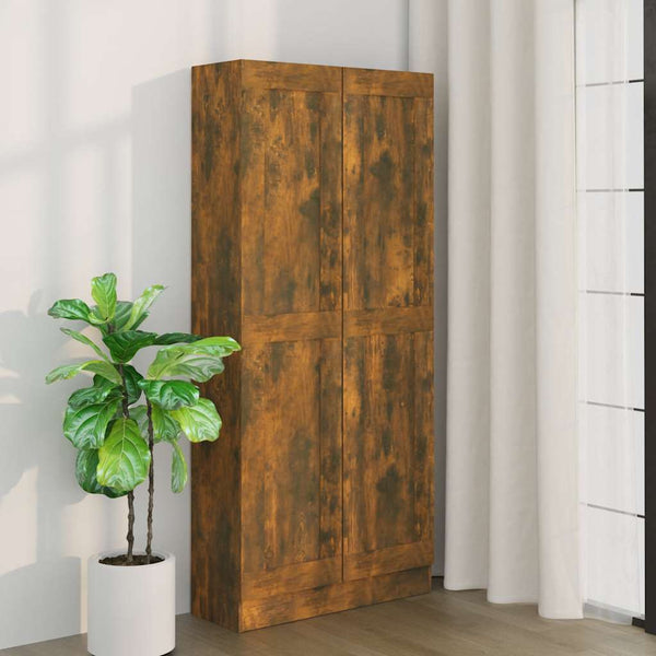 Bücherschrank Räuchereiche, 185,5 cm hoch