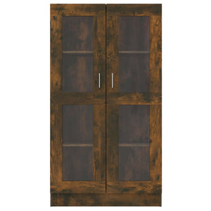 Vitrinenschrank Räuchereiche, 150 cm hoch