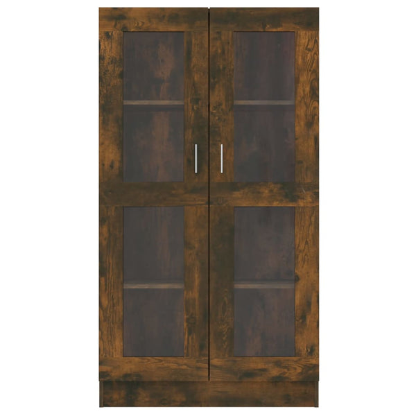 Vitrinenschrank Räuchereiche, 150 cm hoch