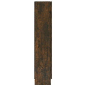 Vitrinenschrank Räuchereiche, 150 cm hoch