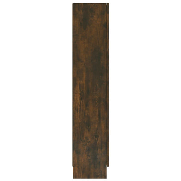 Vitrinenschrank Räuchereiche, 150 cm hoch